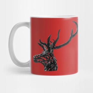 Stags Head Iron Sculpture Mug